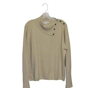 Doncaster long Sleeve Button Turtleneck Pullover Sweater Top Size XL